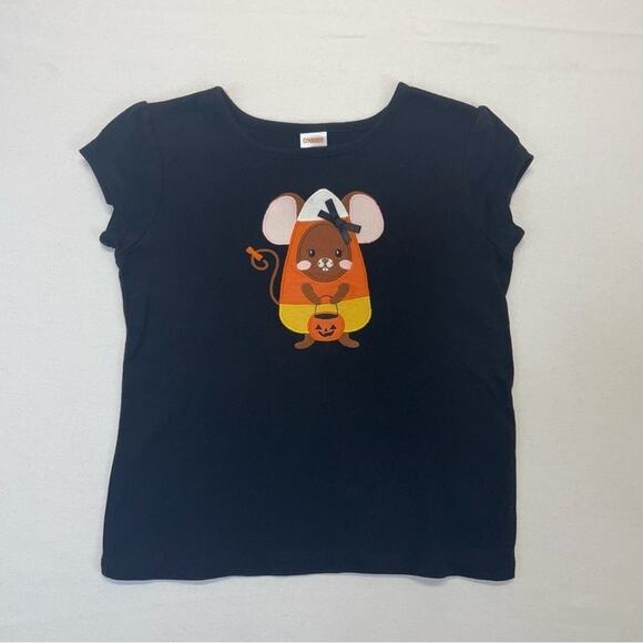 Gymboree Candy Corn Embroidered Tee mouse pumpkin candy Size 8-10 girls top - Picture 2 of 5